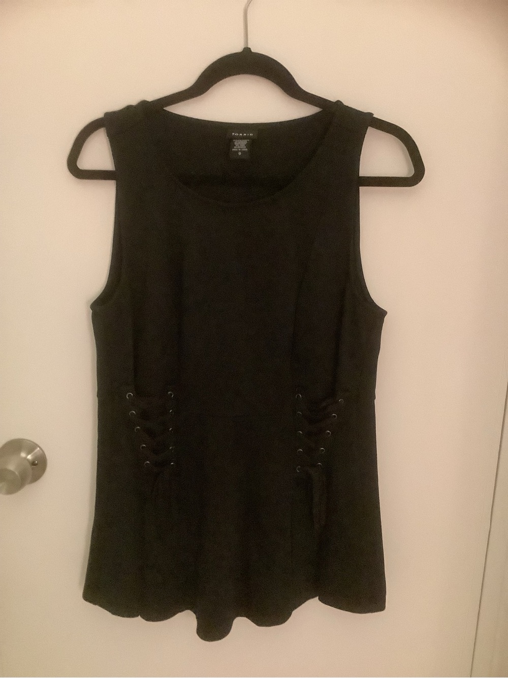 Torrid Black Lace-Up Side Tank Top